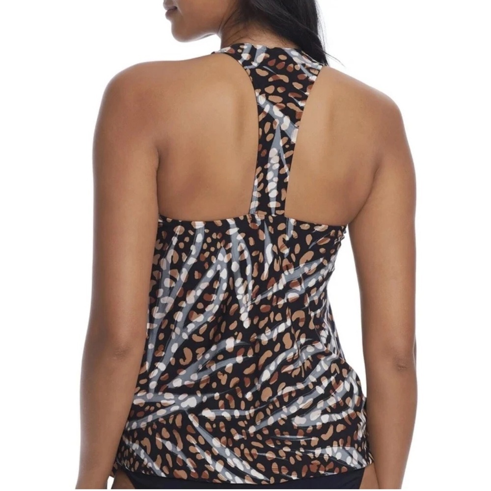 Magicsuit Taylor Leopard Racerback Tankini Size 10 NEW - Picture 4 of 5